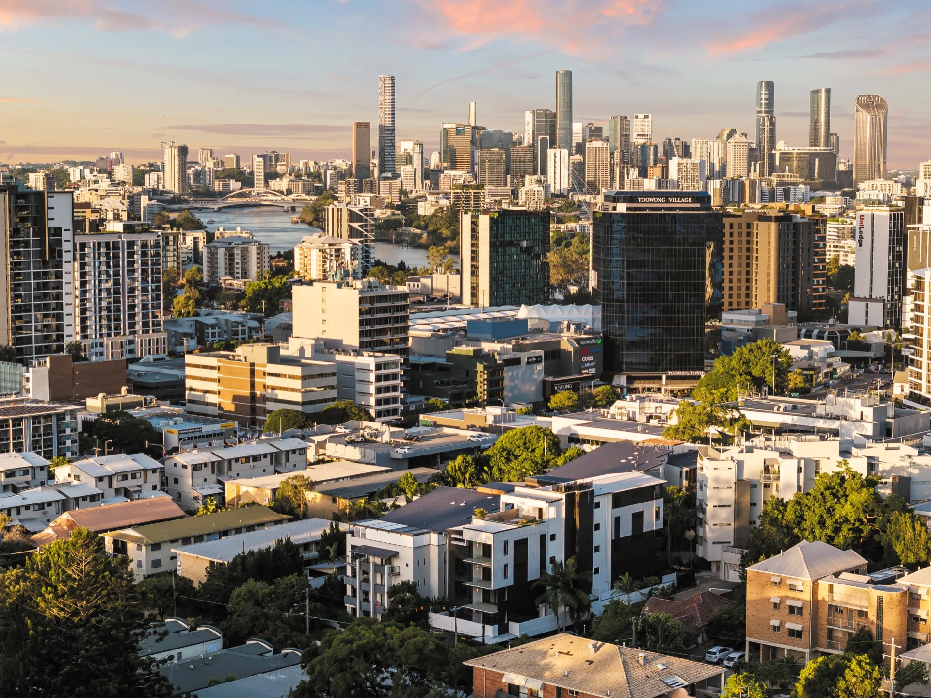 Toowong, five kilometres from the city